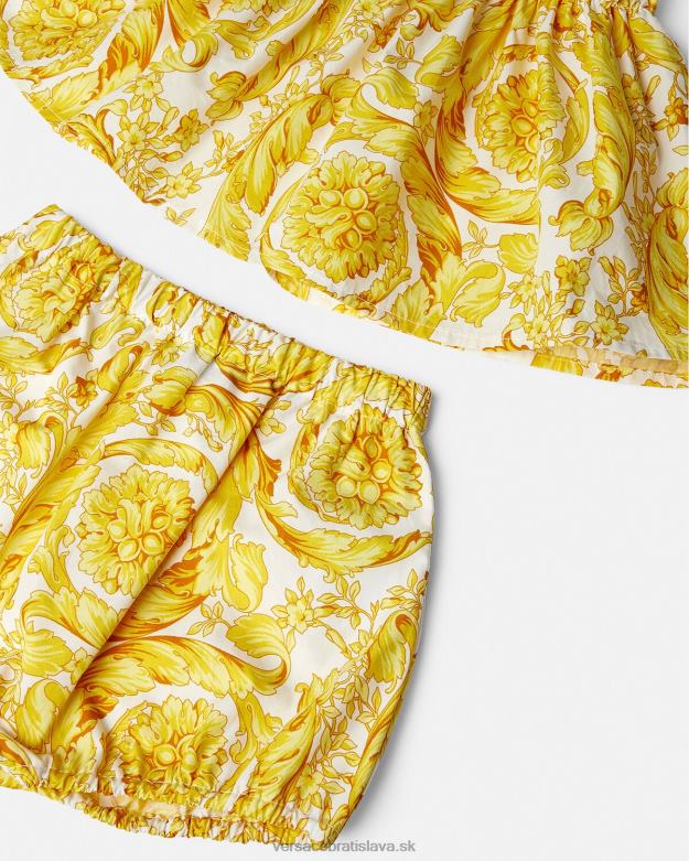 oblečenie X8X8P1822 Versace barocco sada detských šiat biele zlato deti