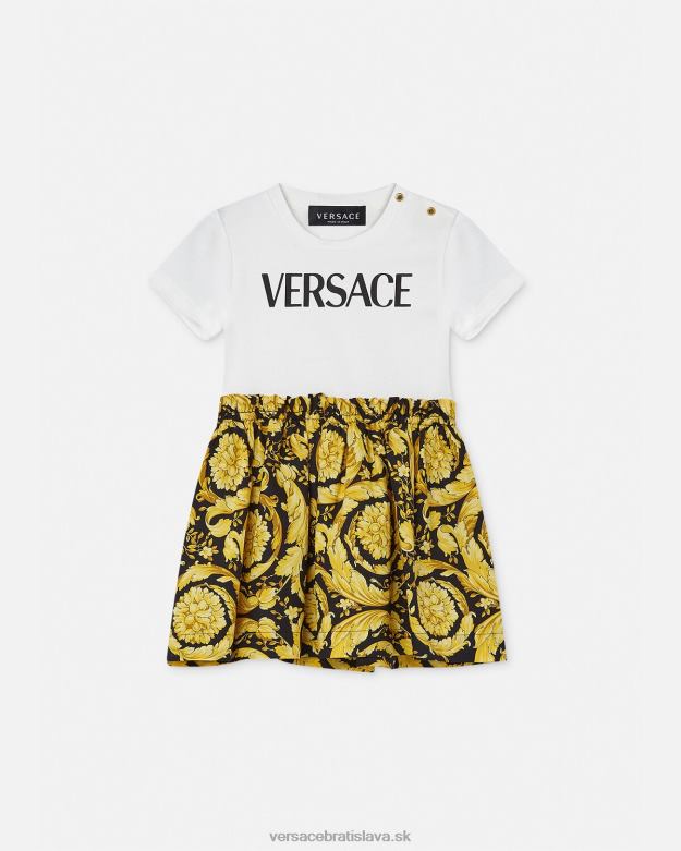 oblečenie X8X8P1858 Versace detské tričko barocco biela a potlač deti
