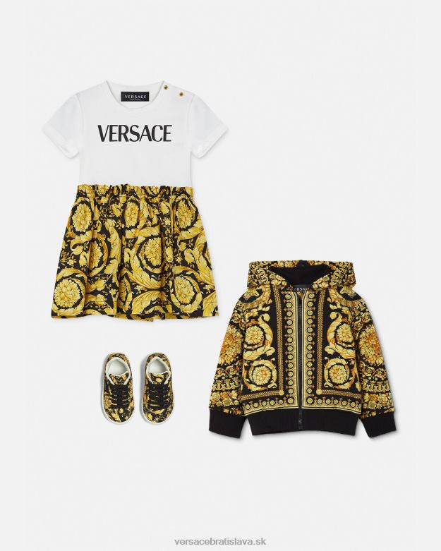 oblečenie X8X8P1858 Versace detské tričko barocco biela a potlač deti