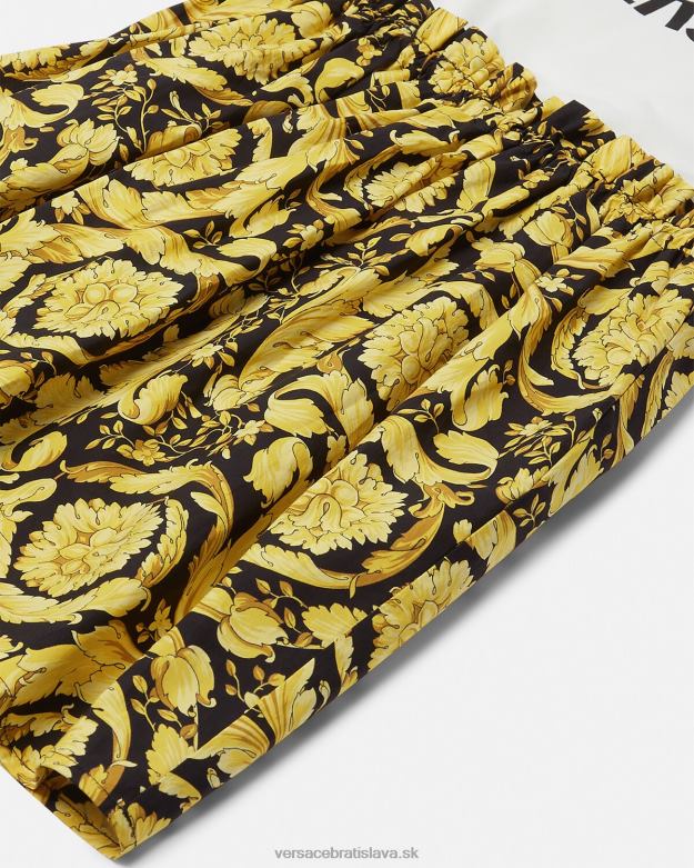 oblečenie X8X8P1953 Versace barokové tričkové šaty biela a potlač deti