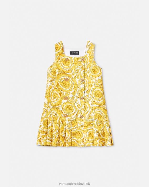 oblečenie X8X8P1981 Versace Medusa barocco shift šaty vytlačiť deti