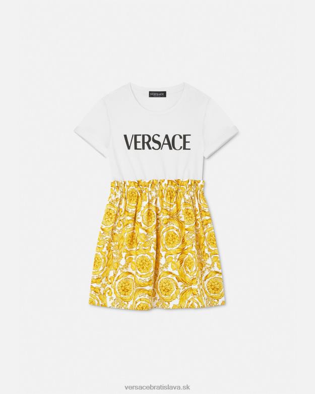oblečenie X8X8P1984 Versace barokové tričkové šaty vytlačiť deti