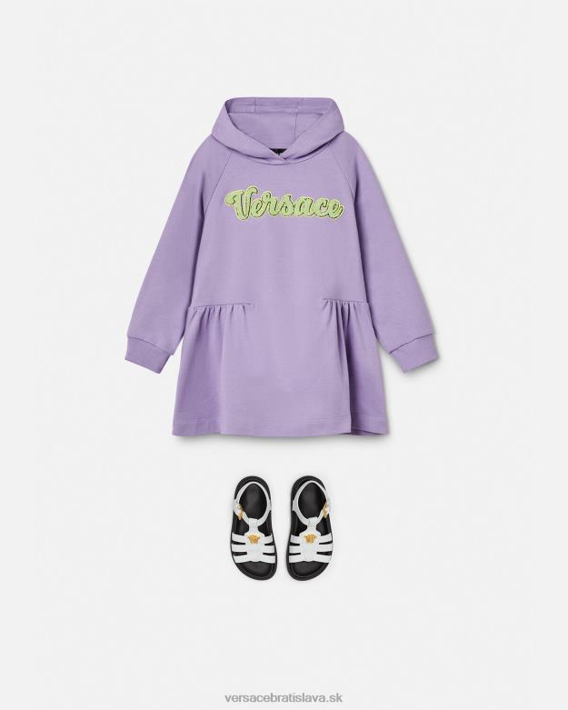 oblečenie X8X8P2013 Versace mikinové šaty s logom orgován deti