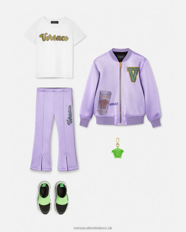 oblečenie X8X8P2016 Versace bomber bunda s logom orgován deti