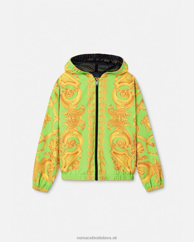 oblečenie X8X8P2109 Versace bunda barocco 660 windbreaker zlatá a zelená deti