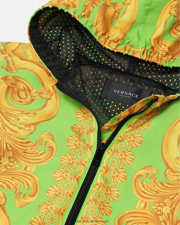 oblečenie X8X8P2109 Versace bunda barocco 660 windbreaker zlatá a zelená deti