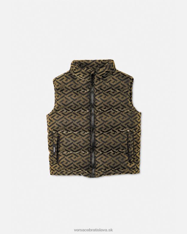 oblečenie X8X8P2117 Versace la greca puffer vesta čierna deti
