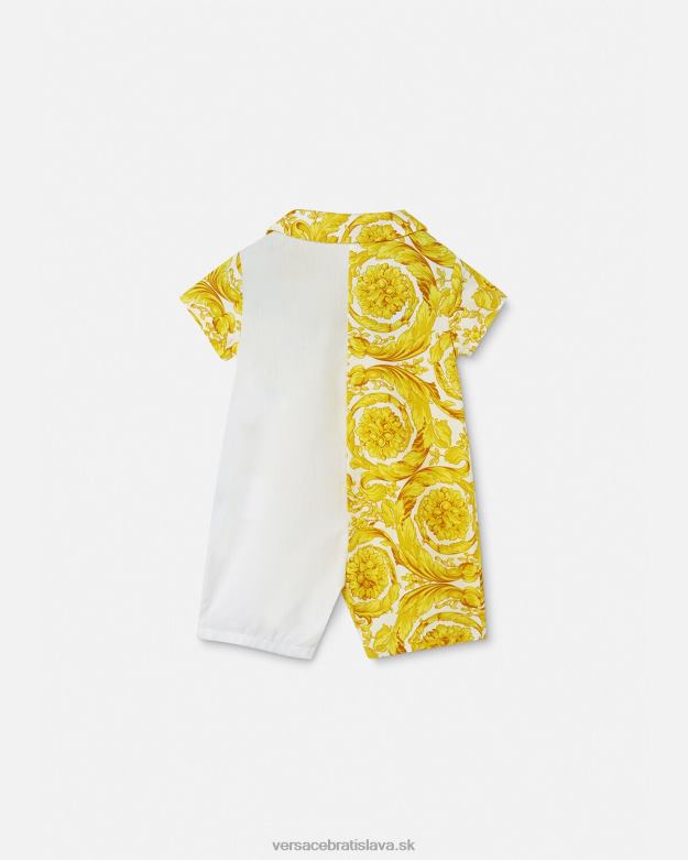 oblečenie X8X8P1819 Versace barocco detská kombinéza biele zlato deti