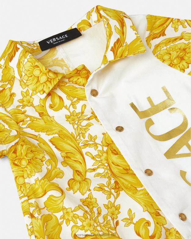 oblečenie X8X8P1819 Versace barocco detská kombinéza biele zlato deti