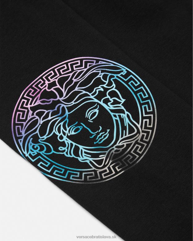 oblečenie X8X8P1945 Versace legíny medusa greca čierna a tlač deti
