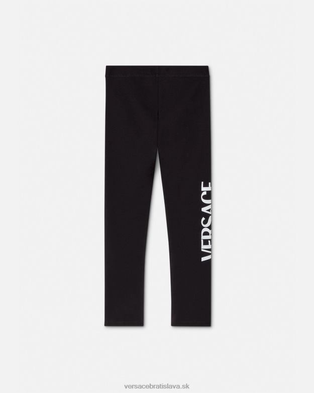 oblečenie X8X8P2015 Versace legíny s logom čierna deti