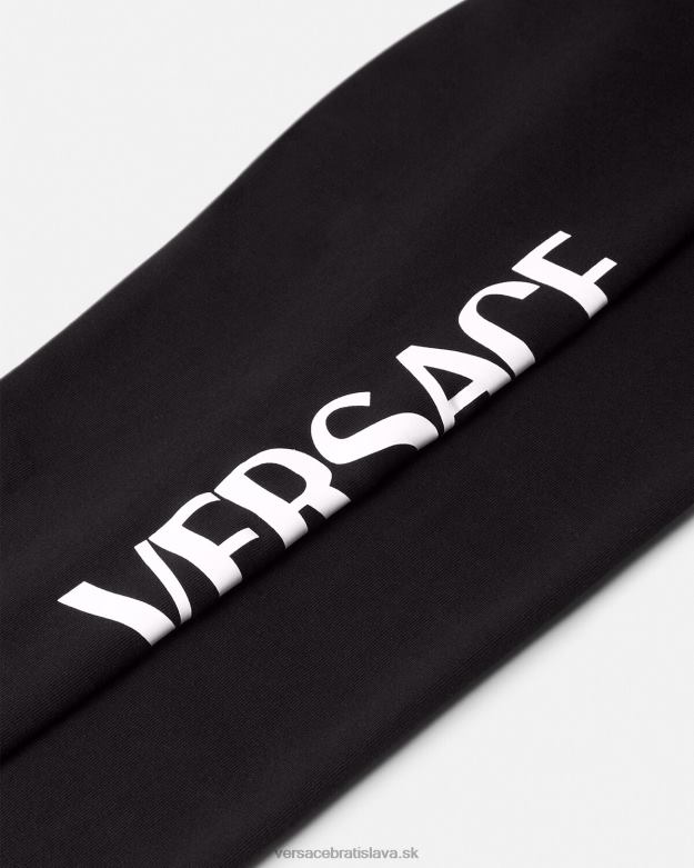 oblečenie X8X8P2015 Versace legíny s logom čierna deti