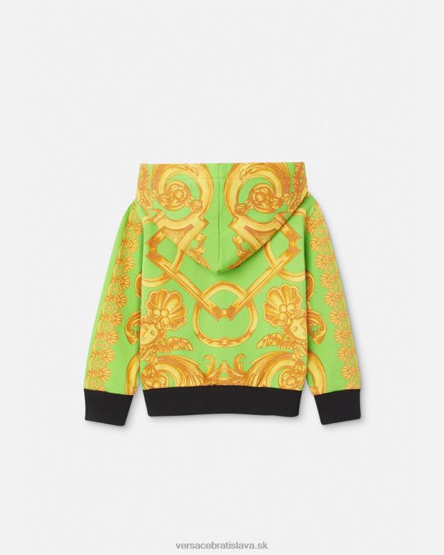oblečenie X8X8P1892 Versace Baby mikina na zips barocco 660 zlatá a zelená deti