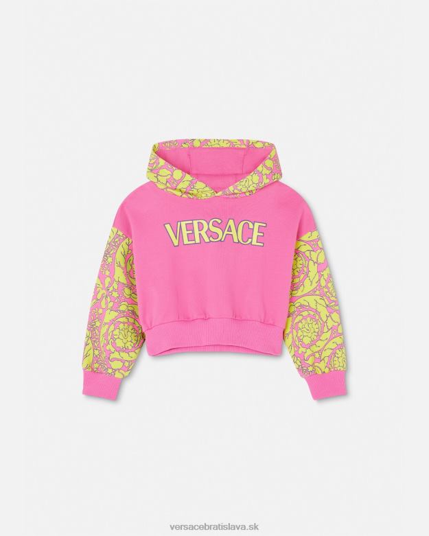 oblečenie X8X8P1930 Versace mikina s barokovou siluetou Ružová deti