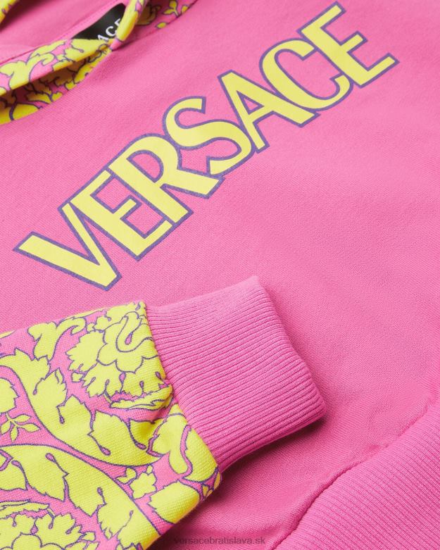 oblečenie X8X8P1930 Versace mikina s barokovou siluetou Ružová deti