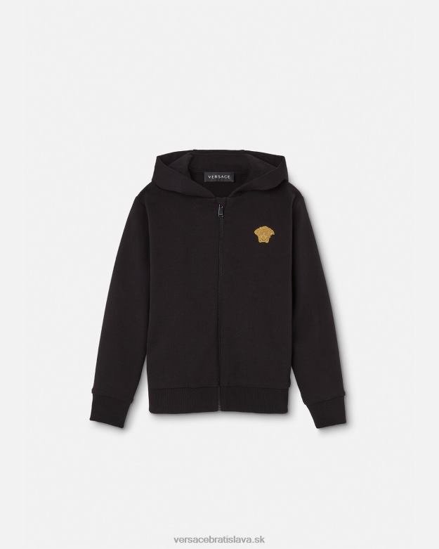 oblečenie X8X8P1965 Versace mikina na zips medusa čierna deti