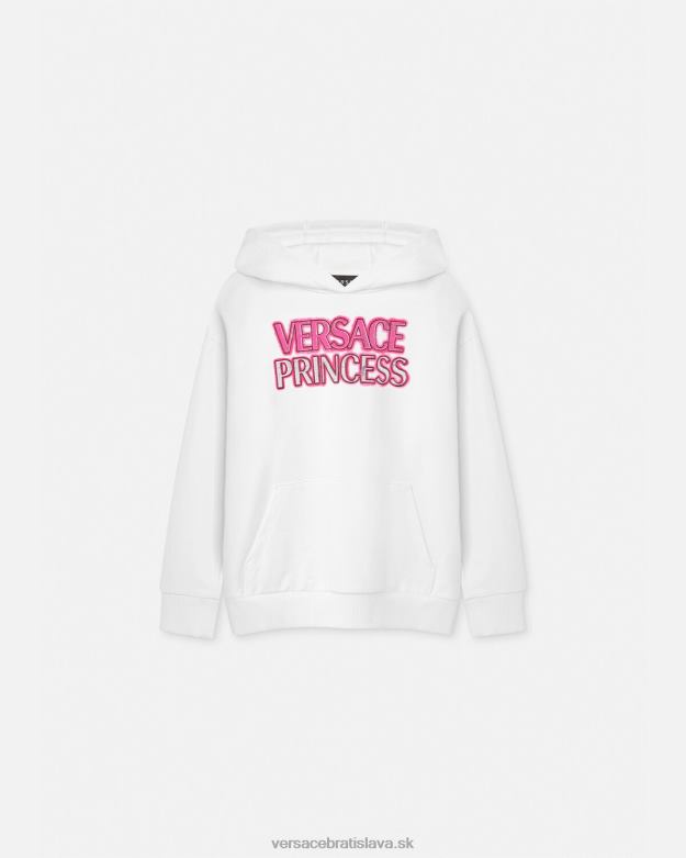 oblečenie X8X8P1973 Versace Mikina s logom "princezná". biely deti