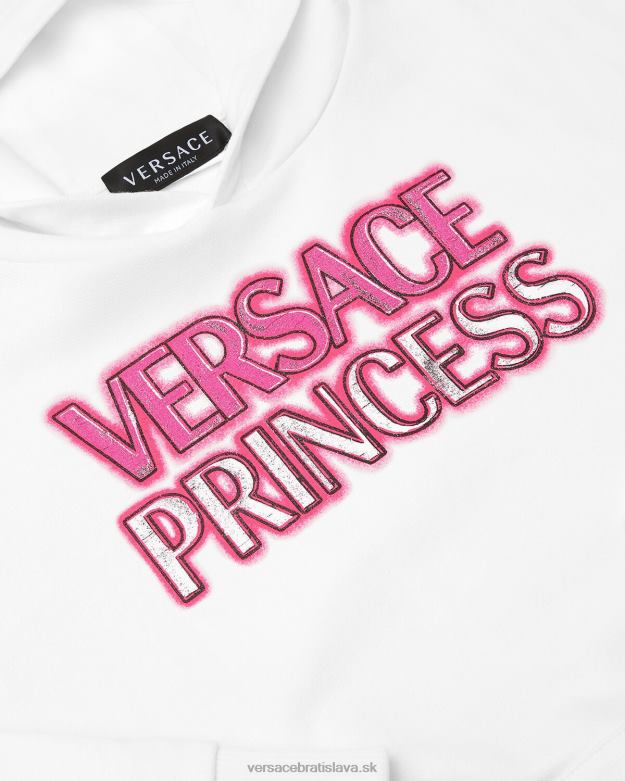 oblečenie X8X8P1973 Versace Mikina s logom \"princezná\". biely deti