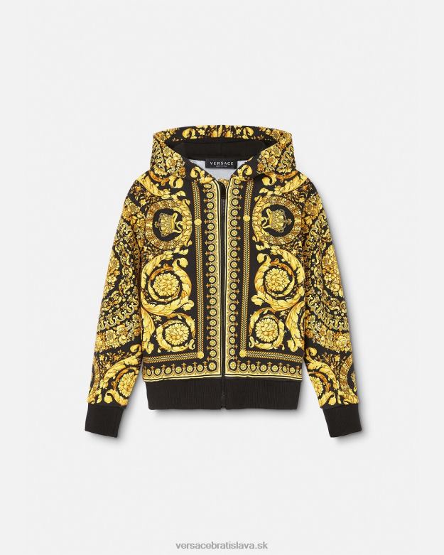 oblečenie X8X8P1982 Versace barocco mikina na zips vytlačiť deti