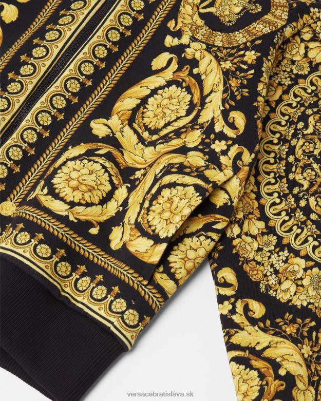 oblečenie X8X8P1982 Versace barocco mikina na zips vytlačiť deti