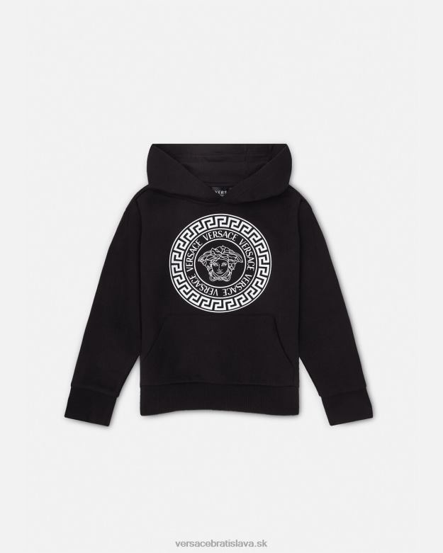oblečenie X8X8P2120 Versace mikina s kapucňou medúza čierna deti