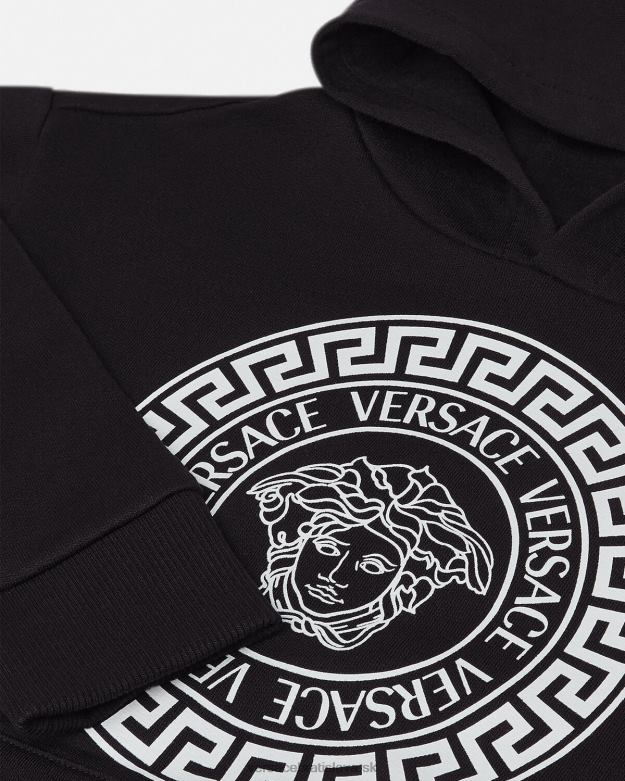 oblečenie X8X8P2120 Versace mikina s kapucňou medúza čierna deti
