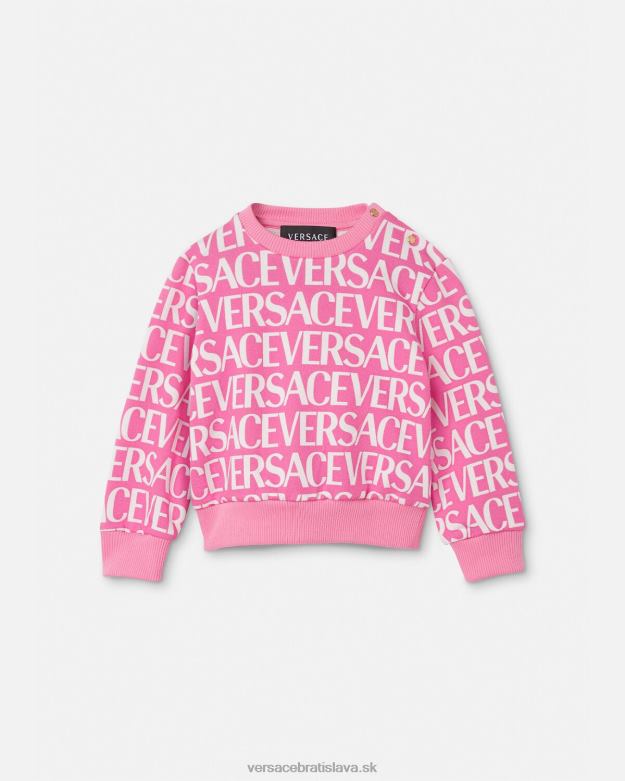 oblečenie X8X8P1872 Versace celoplošná detská mikina ružová a potlač deti