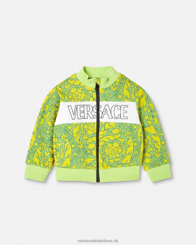 oblečenie X8X8P1880 Versace detská mikina barocco silhouette vytlačiť deti