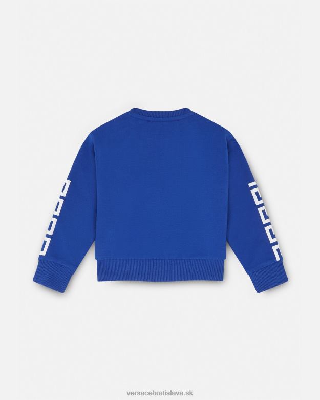 oblečenie X8X8P1888 Versace detská mikina s logom Modrá deti