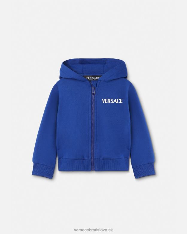 oblečenie X8X8P1923 Versace detská mikina s logom univerzity bluette deti