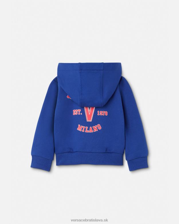 oblečenie X8X8P1923 Versace detská mikina s logom univerzity bluette deti