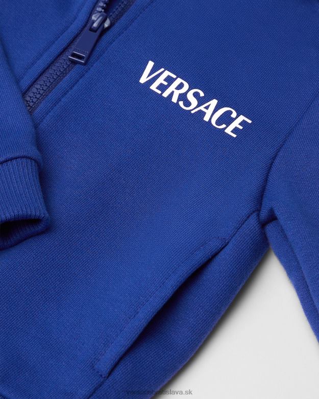 oblečenie X8X8P1923 Versace detská mikina s logom univerzity bluette deti