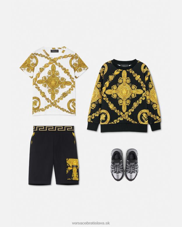 oblečenie X8X8P2125 Versace maschera baroková mikina vytlačiť deti