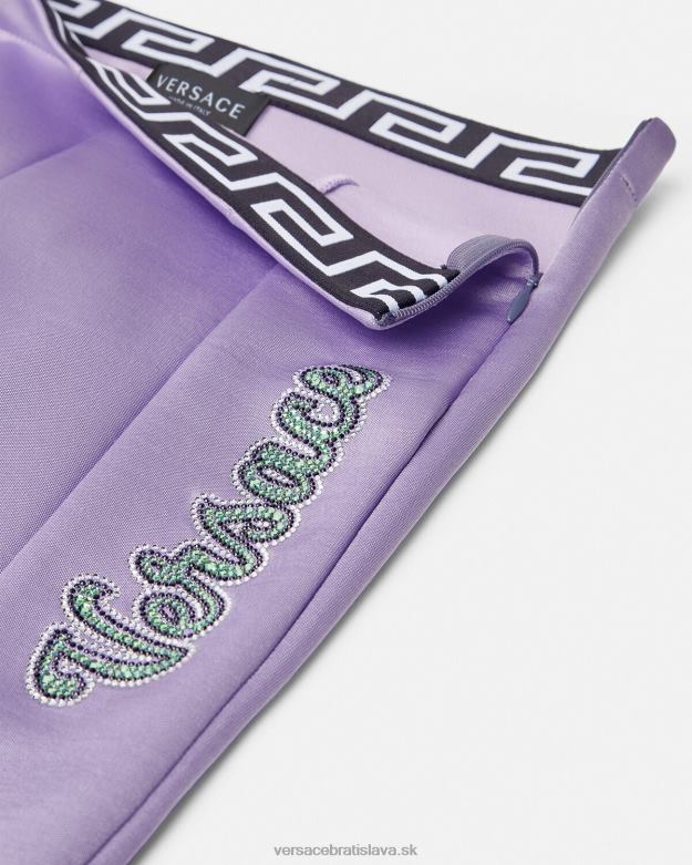 oblečenie X8X8P2022 Versace krištáľové nohavice s logom orgován deti
