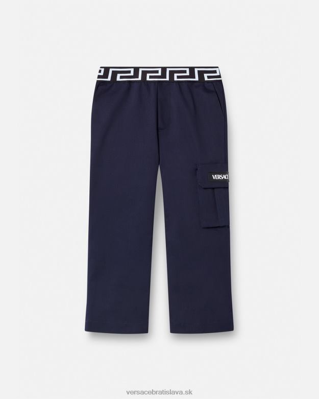 oblečenie X8X8P2101 Versace nohavice greca Modrá deti