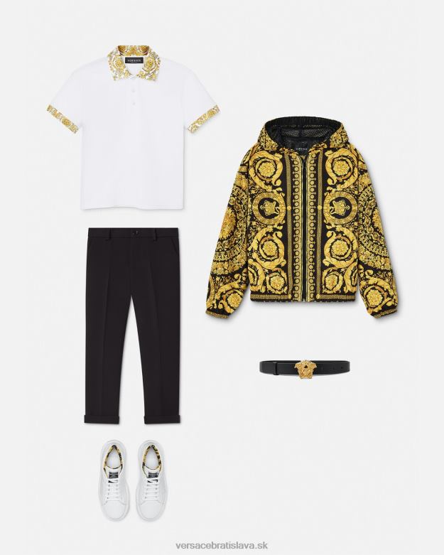 oblečenie X8X8P2107 Versace formálne nohavice čierna deti