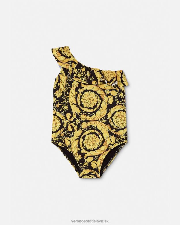 oblečenie X8X8P1860 Versace jednodielne detské plavky barocco vytlačiť deti