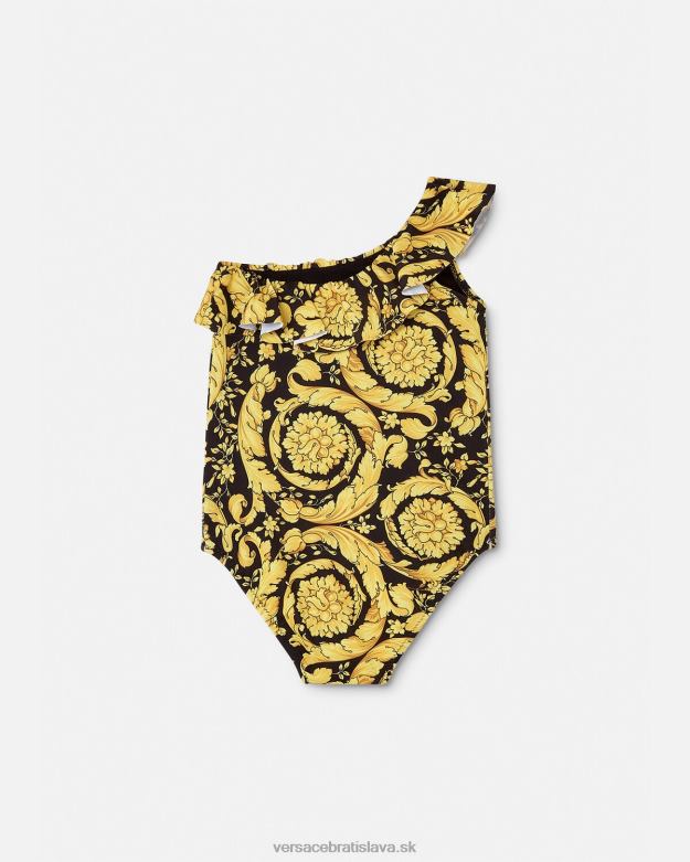 oblečenie X8X8P1860 Versace jednodielne detské plavky barocco vytlačiť deti