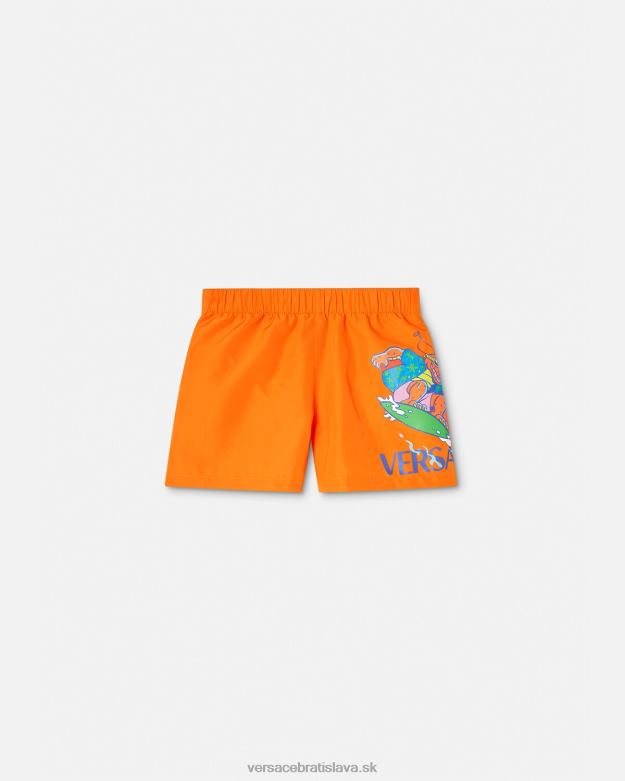 oblečenie X8X8P1928 Versace detské plavky medusa sunnies oranžová deti