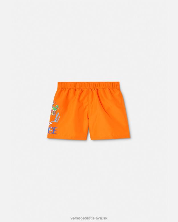 oblečenie X8X8P1928 Versace detské plavky medusa sunnies oranžová deti