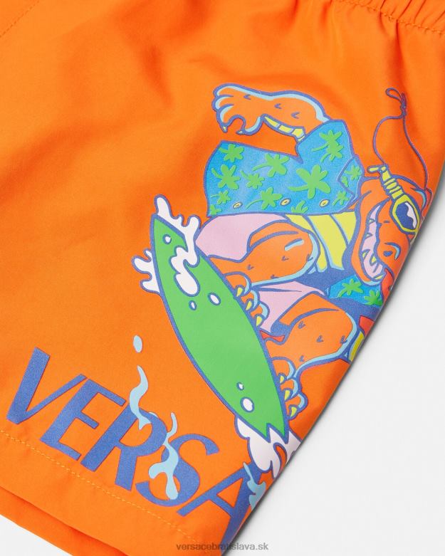 oblečenie X8X8P1928 Versace detské plavky medusa sunnies oranžová deti