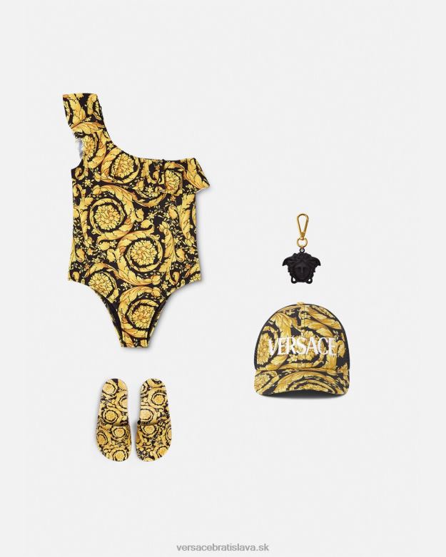oblečenie X8X8P1959 Versace barocco jednodielne plavky vytlačiť deti