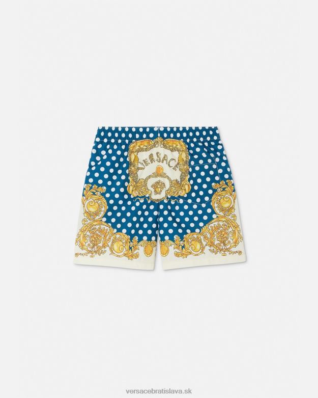 oblečenie X8X8P2085 Versace mušľové barokové plavky vytlačiť deti