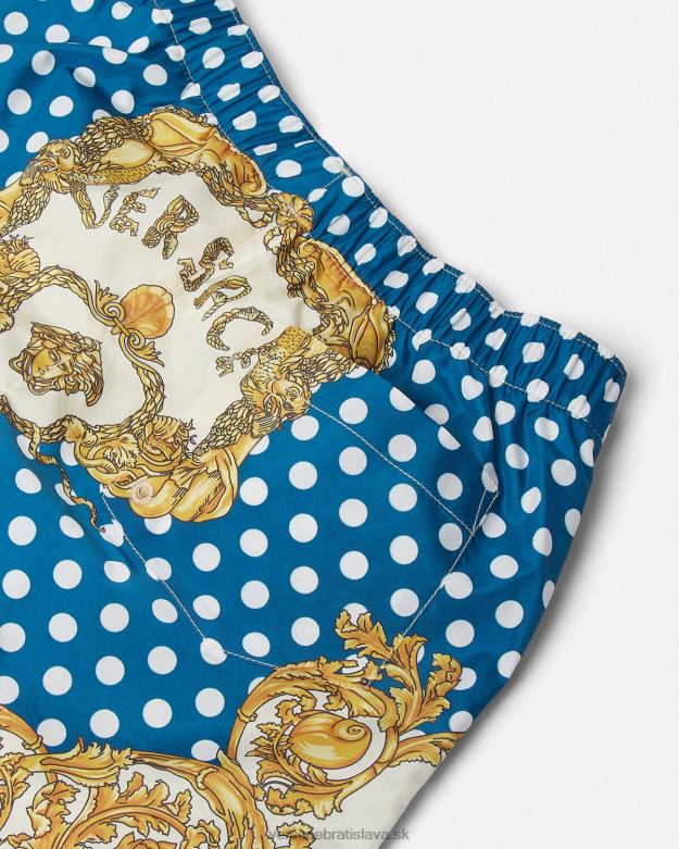 oblečenie X8X8P2085 Versace mušľové barokové plavky vytlačiť deti