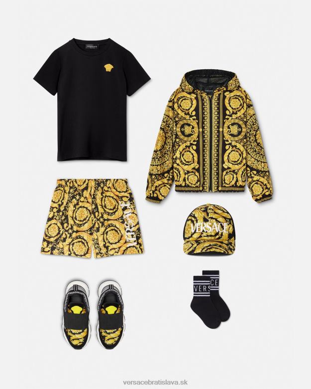 oblečenie X8X8P2096 Versace plavky s logom barocco vytlačiť deti