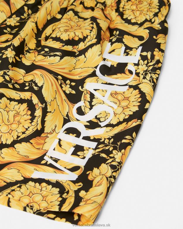 oblečenie X8X8P2096 Versace plavky s logom barocco vytlačiť deti