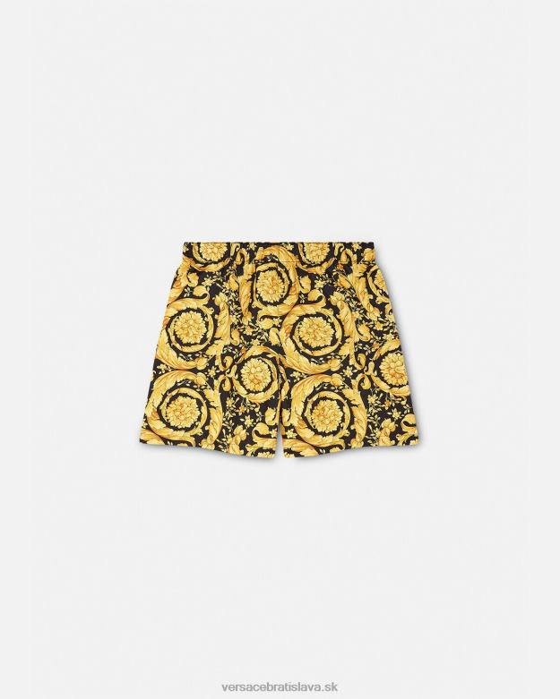 oblečenie X8X8P2097 Versace plavkové šortky s barokovým vzorom vytlačiť deti