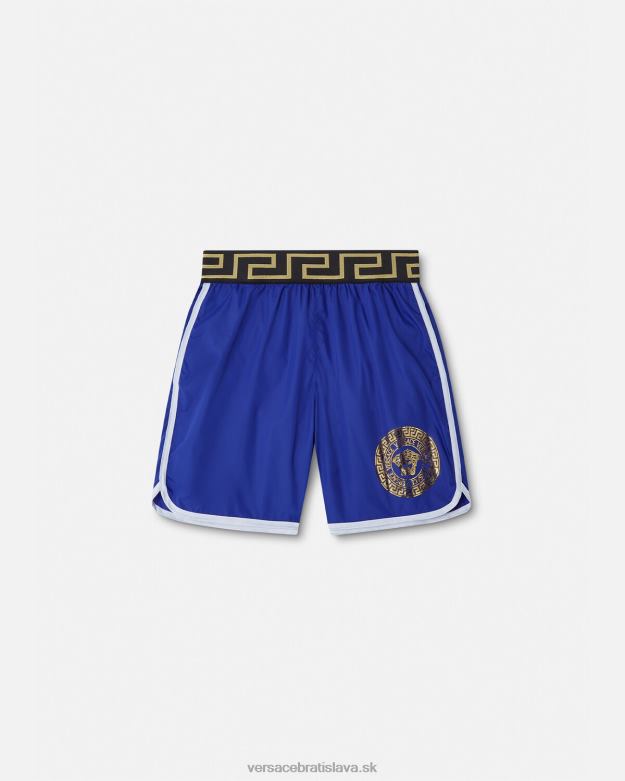 oblečenie X8X8P2113 Versace Medusa greca border plavecké šortky Modrá deti