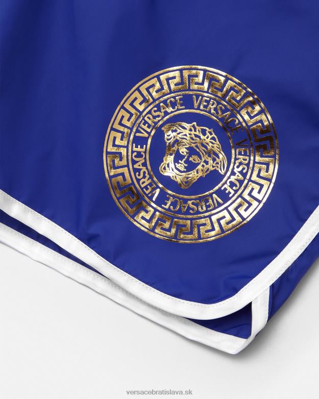 oblečenie X8X8P2113 Versace Medusa greca border plavecké šortky Modrá deti