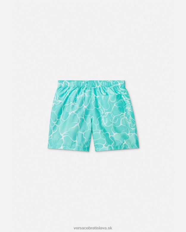 oblečenie X8X8P2134 Versace plavecké šortky s logom medusa Modrá deti